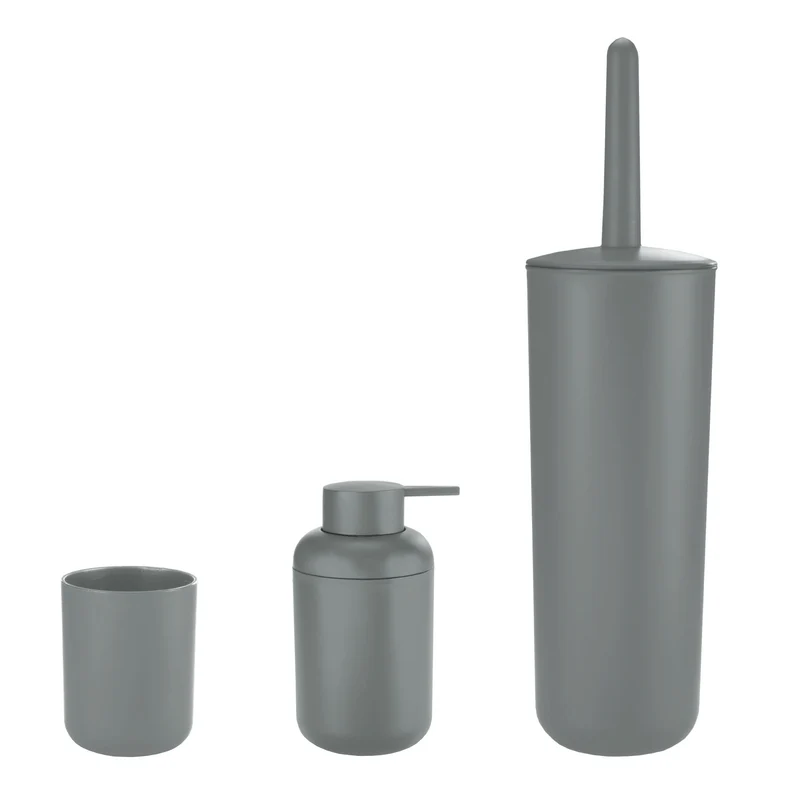 Bad-Accessoire-Set KELLY Silbergrau 3-teilig