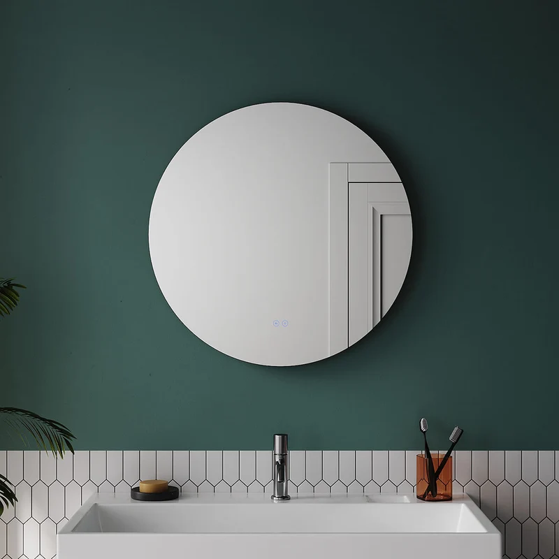 SONNI Badspiegel mit Beleuchtung Rund 3 Lichtfarbe einstellbar Beschlagfrei Runder Wandspiegel mit Touch für Badezimmer Lichtspiegel Warmweißes/Kaltweiße/Neutralweiß