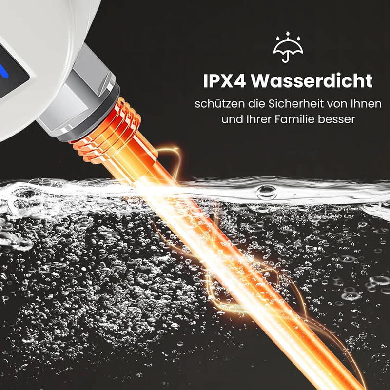 SONNI Heizstab mit Thermostat Anthrazit, elektrischer Heizstab für Badheizkörper Heizelement für Heizung, Heizrohr aus Edelstahl mit Temperaturregler