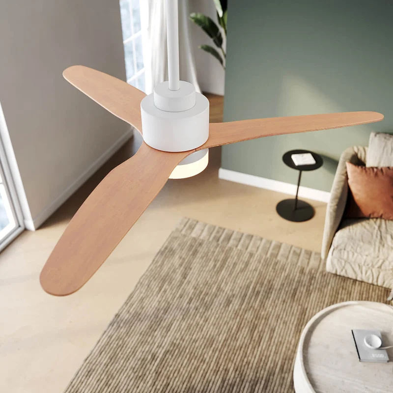 SONNI Deckenventilator mit Beleuchtung 18W Farbe Dimmbar Deckenventilator mit Fernbedienung Outdoor 3 Leistungsstufen Mordern Deckenventilator Intelligente Zeiteinstellung