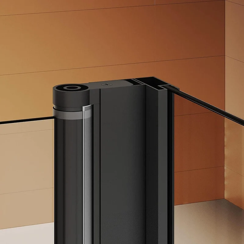SONNI Duschwand für Badewanne Schwarz mit Seitenwand NANO-GLAS Badewannenaufsatz 2-teilig faltbar 120x140 cm(BxH) Duschabtrennung Badewanne