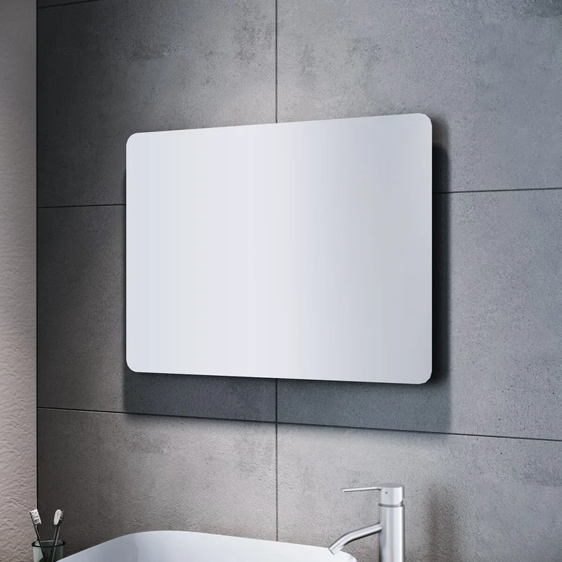 SONNI Badspiegel mit Beleuchtung 80x60 cm und 5.0 Bluetooth Beschlagfrei LED Badspiegel mit Touch-Schalter Wandspiegel Kaltweiße 6400K IP44