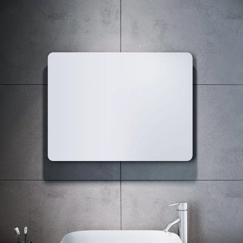 SONNI Badspiegel mit Beleuchtung 80x60 cm und 5.0 Bluetooth Beschlagfrei LED Badspiegel mit Touch-Schalter Wandspiegel Kaltweiße 6400K IP44