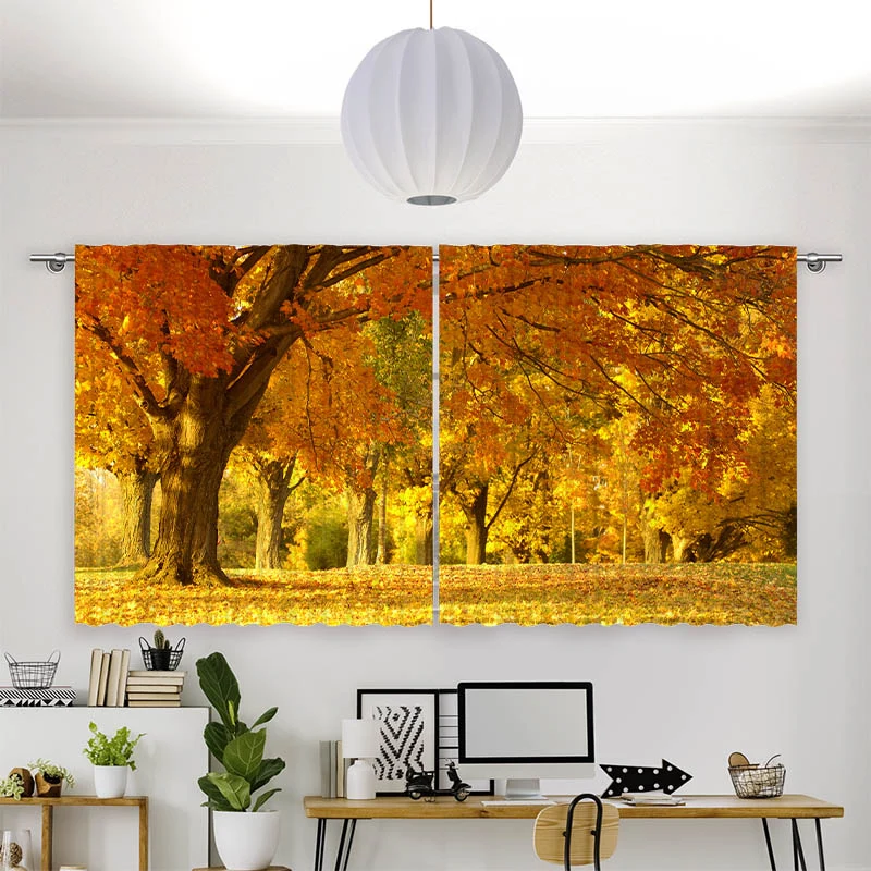 Vorhang Motiv "Allee im Herbst"