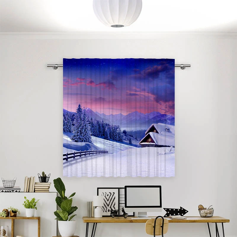 Vorhang Motiv "Winterlandschaft"