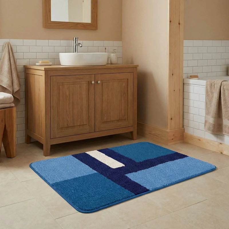 Badteppich ARIANA Royalblau 65 x 115 cm