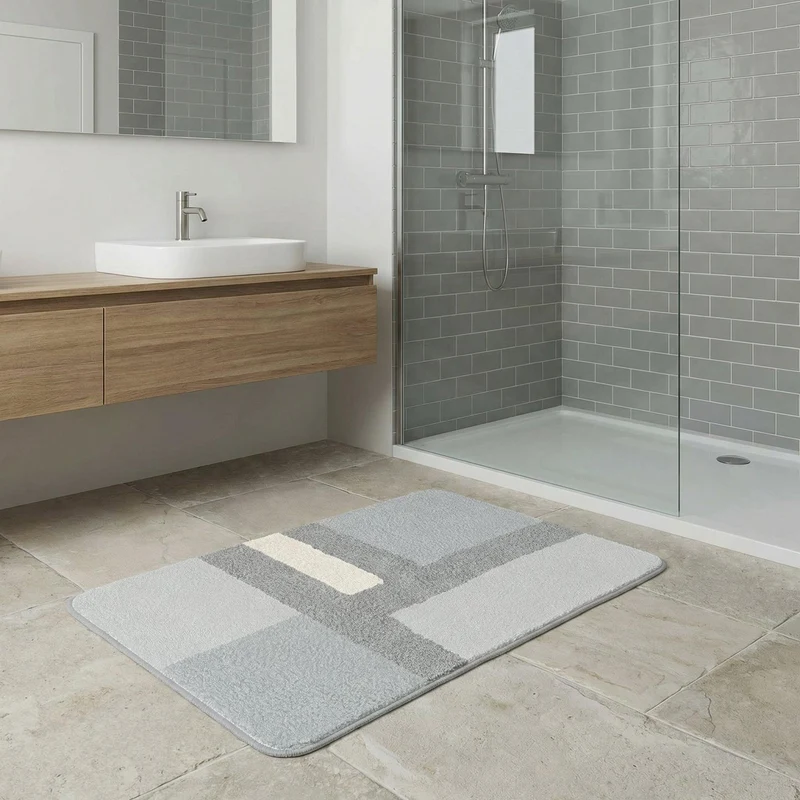 Badteppich ARIANA Kiesel 65 x 115 cm
