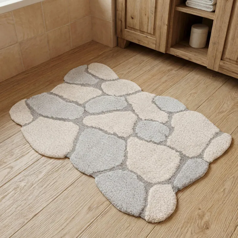 Badteppich BRICK Seidefarben 60 x 90 cm
