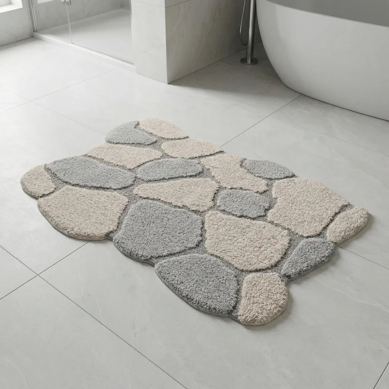 Badteppich BRICK Seidefarben 65 x 115 cm
