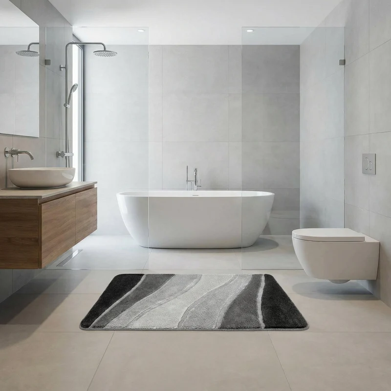 Badteppich OCEAN Schiefer 80 x 150 cm