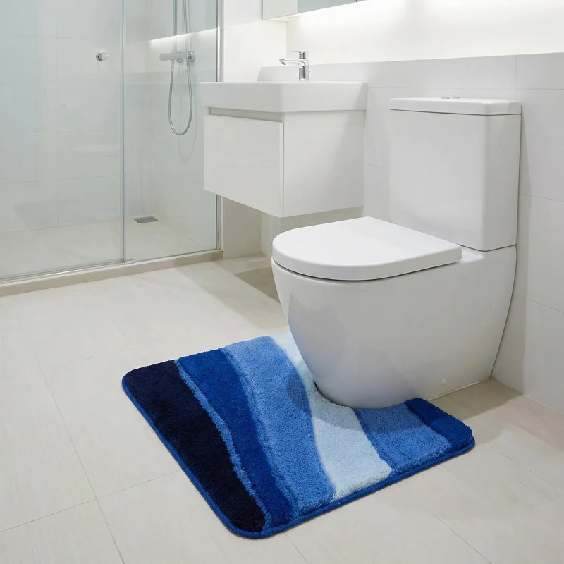 WC-Vorleger OCEAN Royalblau 55 x 50 cm mit Ausschnitt