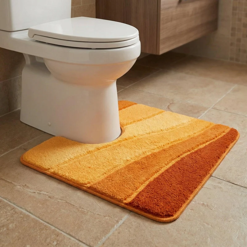 WC-Vorleger OCEAN Safran 55 x 50 cm mit Ausschnitt