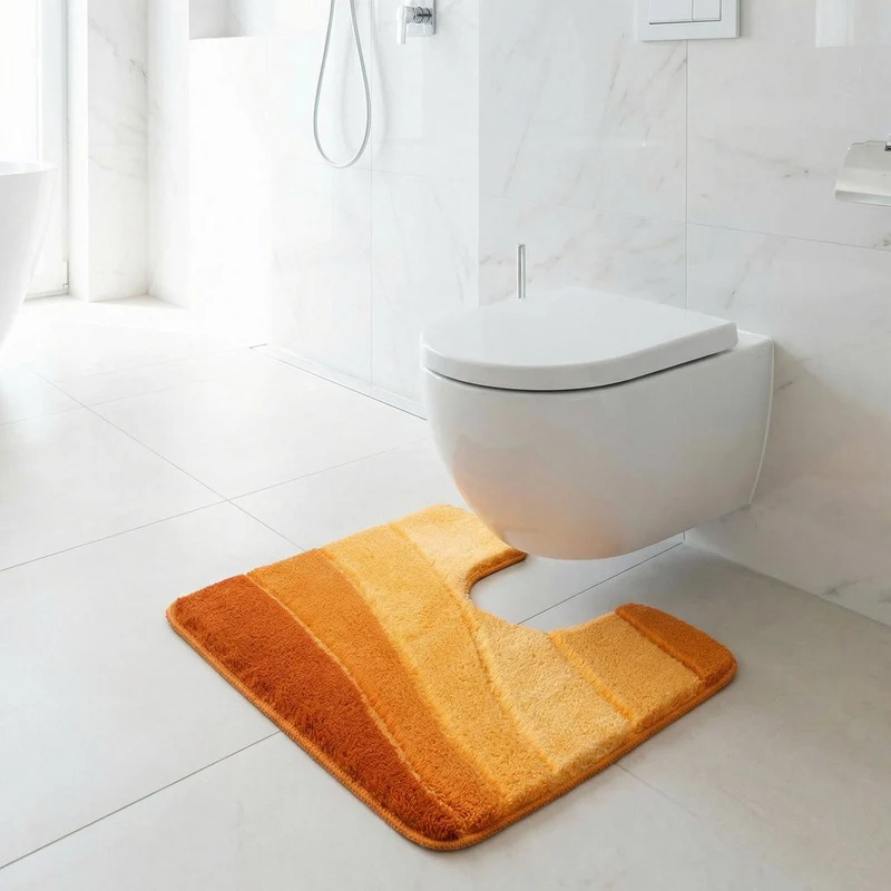WC-Vorleger OCEAN Safran 55 x 50 cm mit Ausschnitt