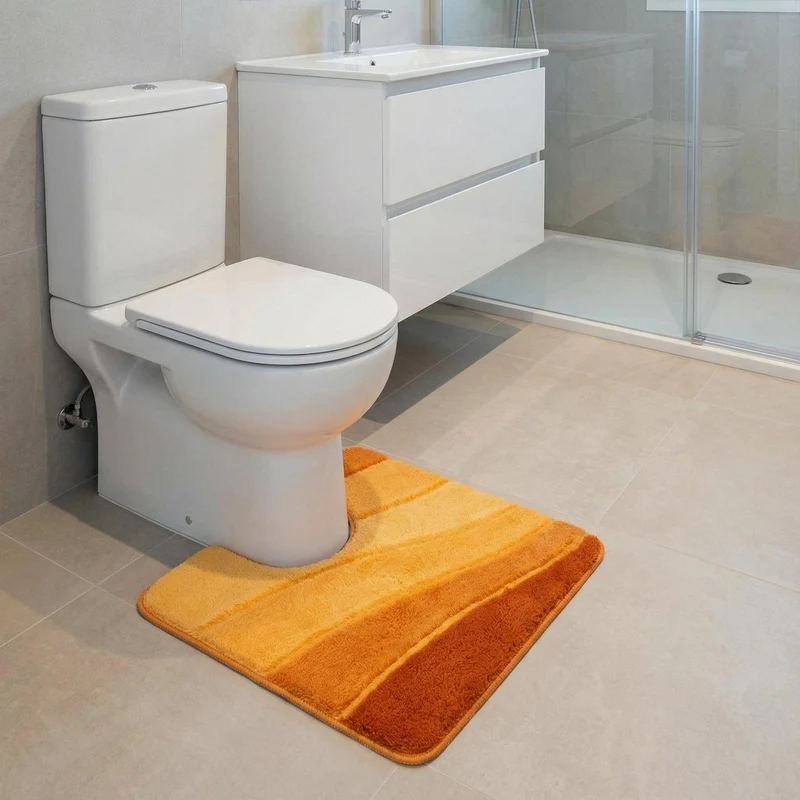WC-Vorleger OCEAN Safran 55 x 50 cm mit Ausschnitt