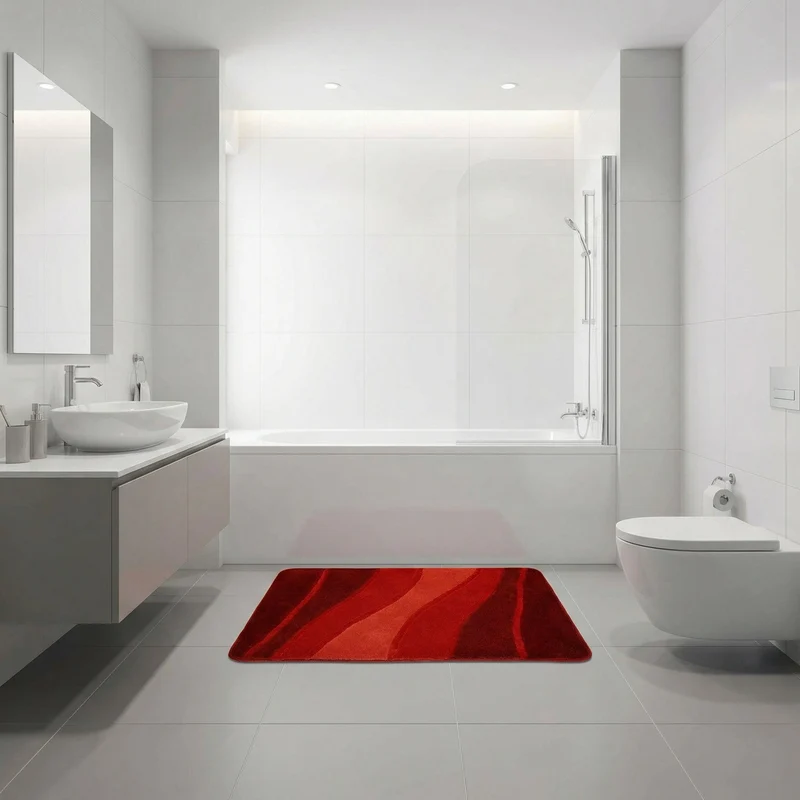 Badteppich OCEAN Granat 80 x 150 cm