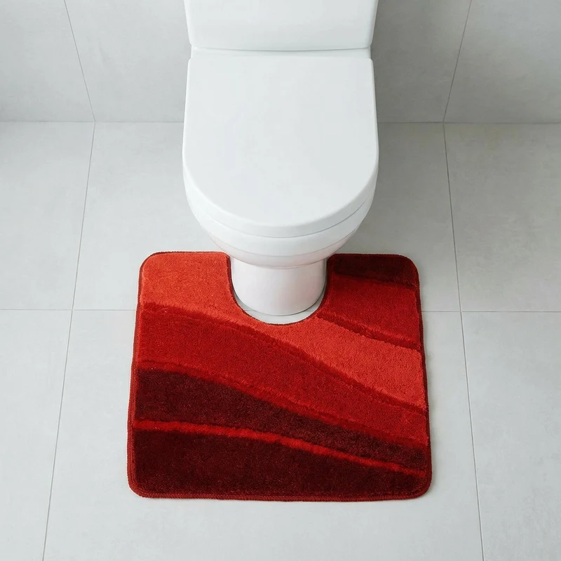 WC-Vorleger OCEAN Granat 55 x 50 cm mit Ausschnitt