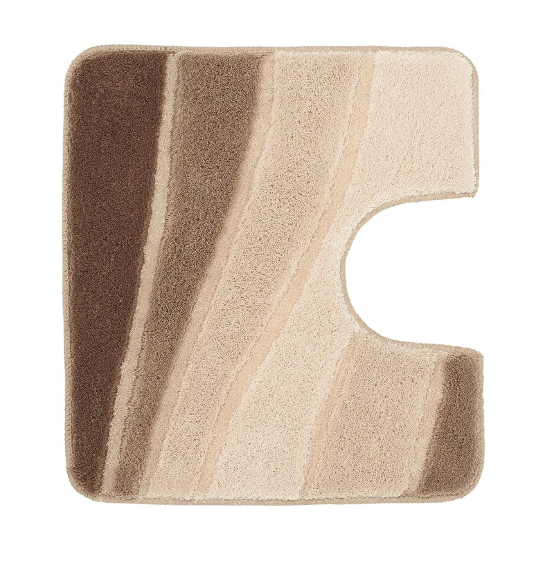 WC-Vorleger OCEAN Taupe 55 x 50 cm mit Ausschnitt