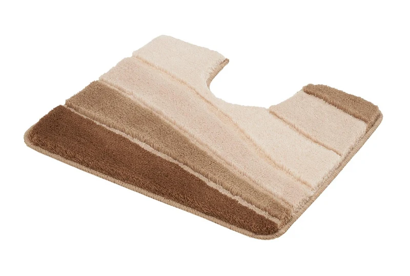 WC-Vorleger OCEAN Taupe 55 x 50 cm mit Ausschnitt