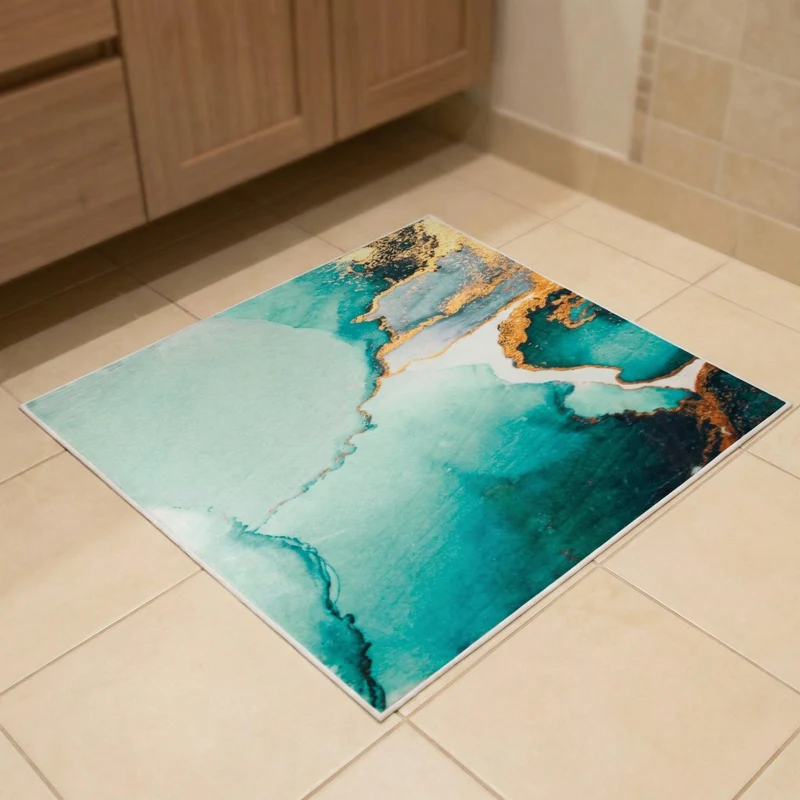 Badteppich TEAL Petrol 50 x 60 cm