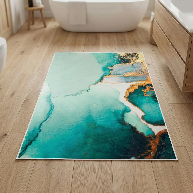 Badteppich TEAL Petrol 70 x 120 cm