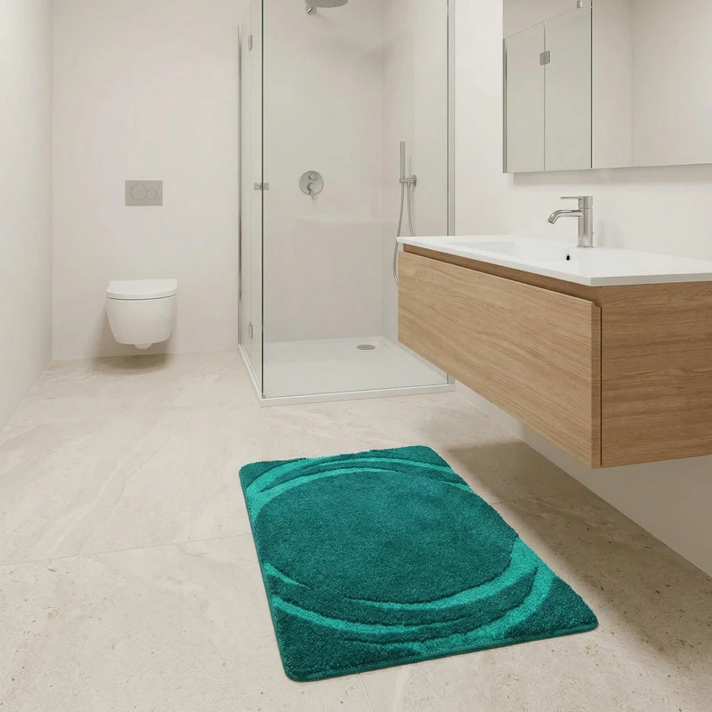 Badteppich MYSTIC Petrol 55 x 65 cm