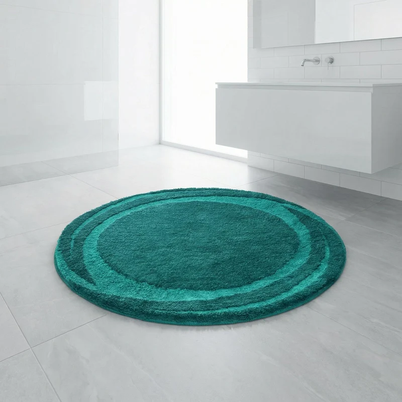 Badteppich MYSTIC Petrol 100 cm rund