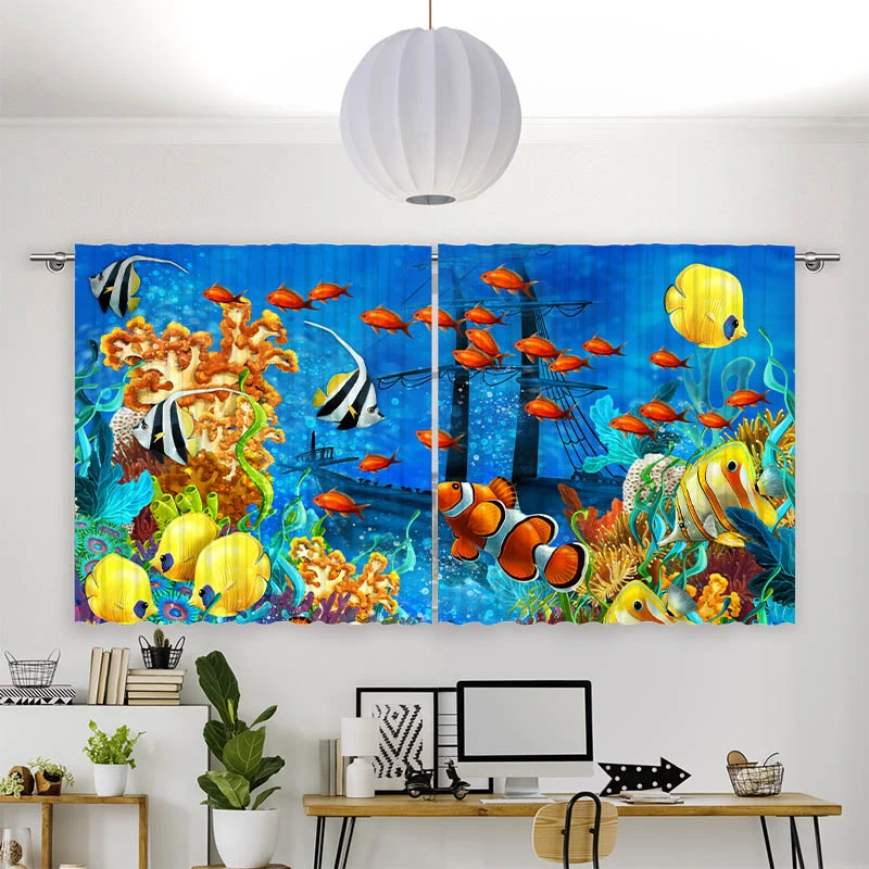 Vorhang Motiv "Fische Kindermotiv"