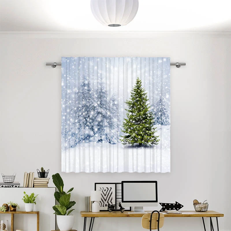Vorhang Motiv "Tannenbaum Winter"