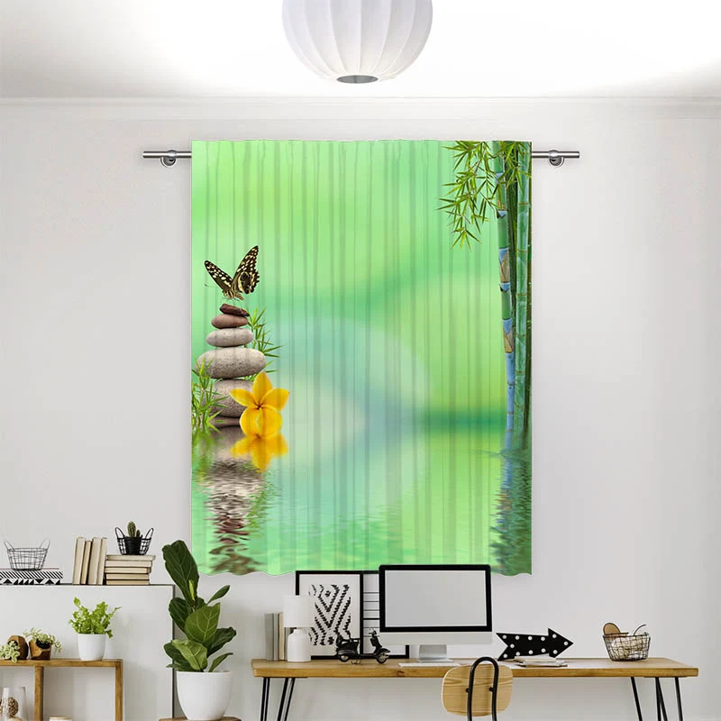 Vorhang Motiv "Schmetterling Zen Stones"