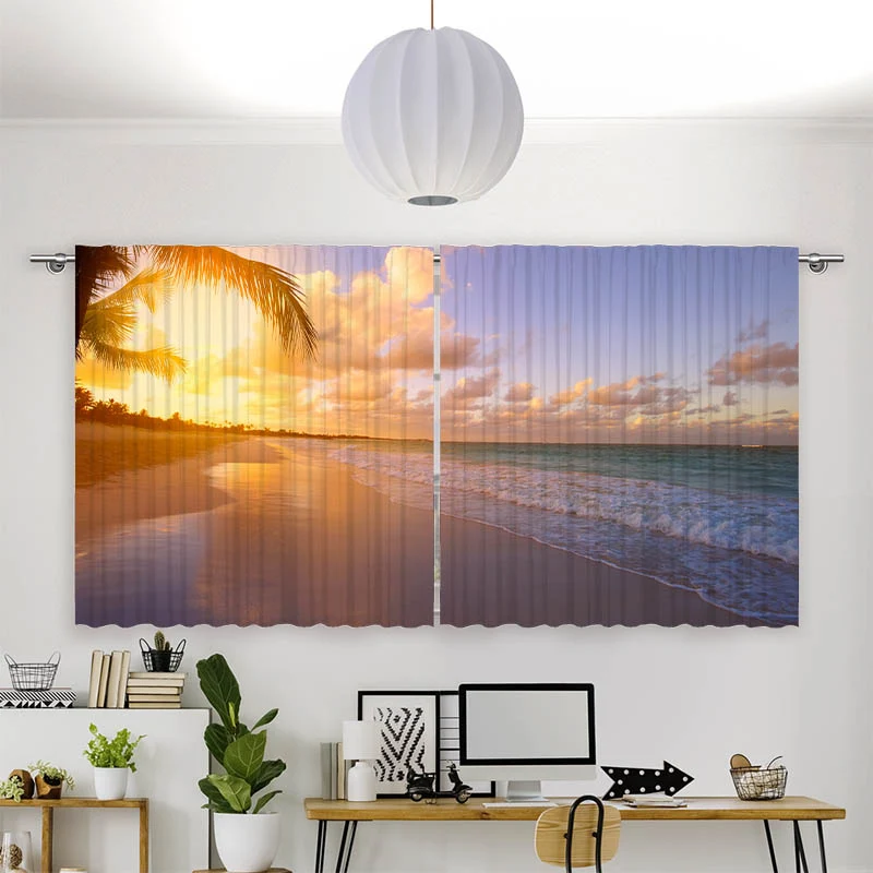 Vorhang Motiv "Sonnenuntergang Meer"