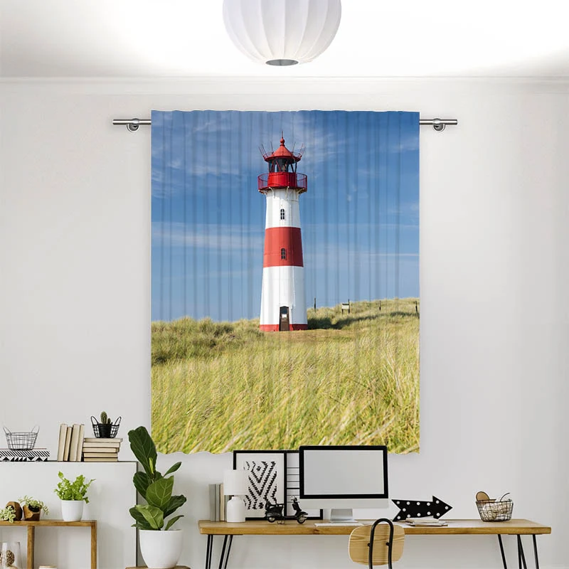 Vorhang Motiv "Leuchtturm Duene"