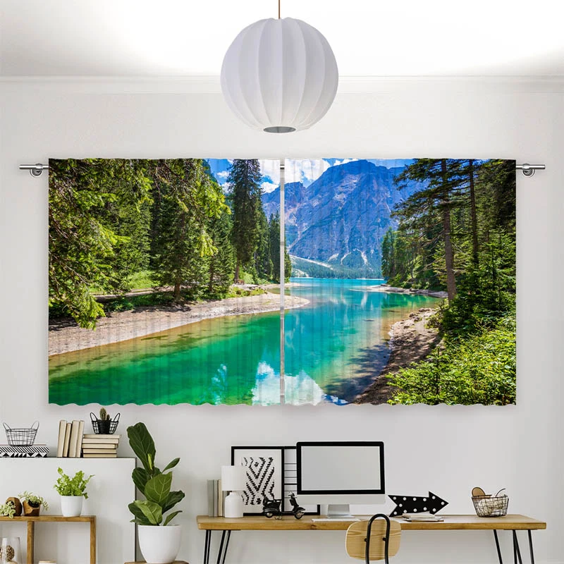 Vorhang Motiv "Pragser Wildsee"