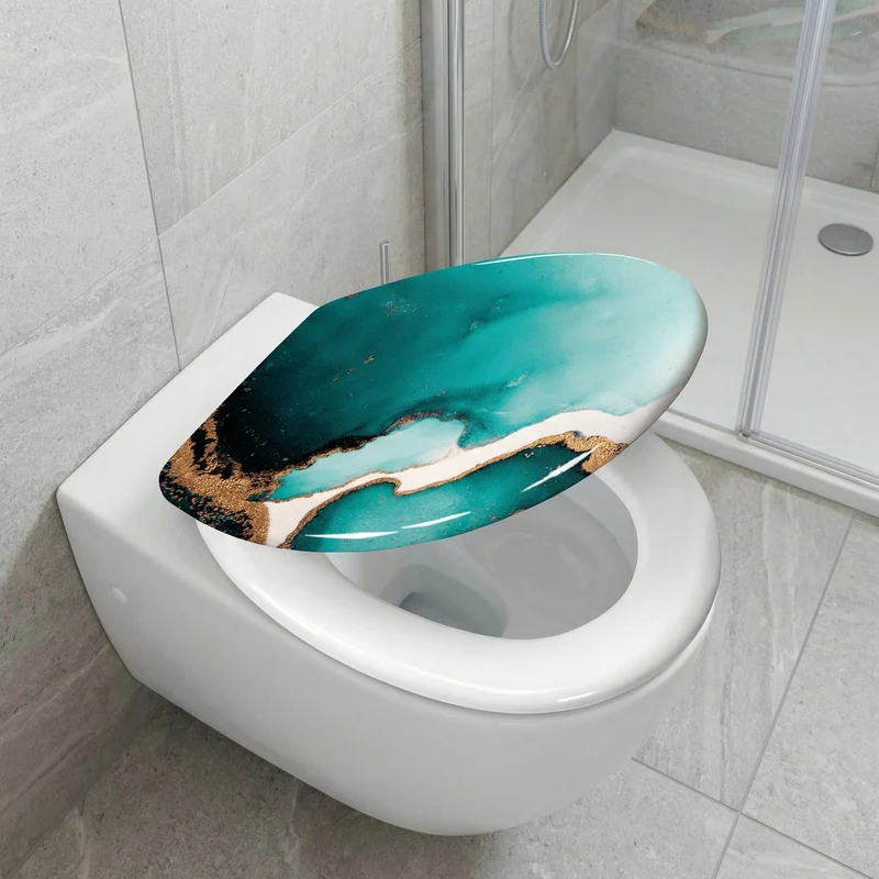 WC-Sitz TEAL Petrol mit Absenkautomatik und Easy Clean