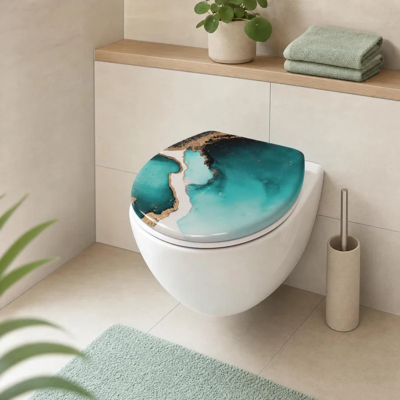 WC-Sitz TEAL Petrol mit Absenkautomatik und Easy Clean