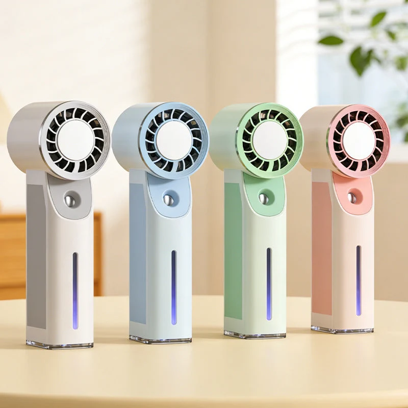 Kjølende Bærbar Ansikts Mister og Bladeless Kjøleventilator USB Oppladbar Fuktighetsspray Luvikno