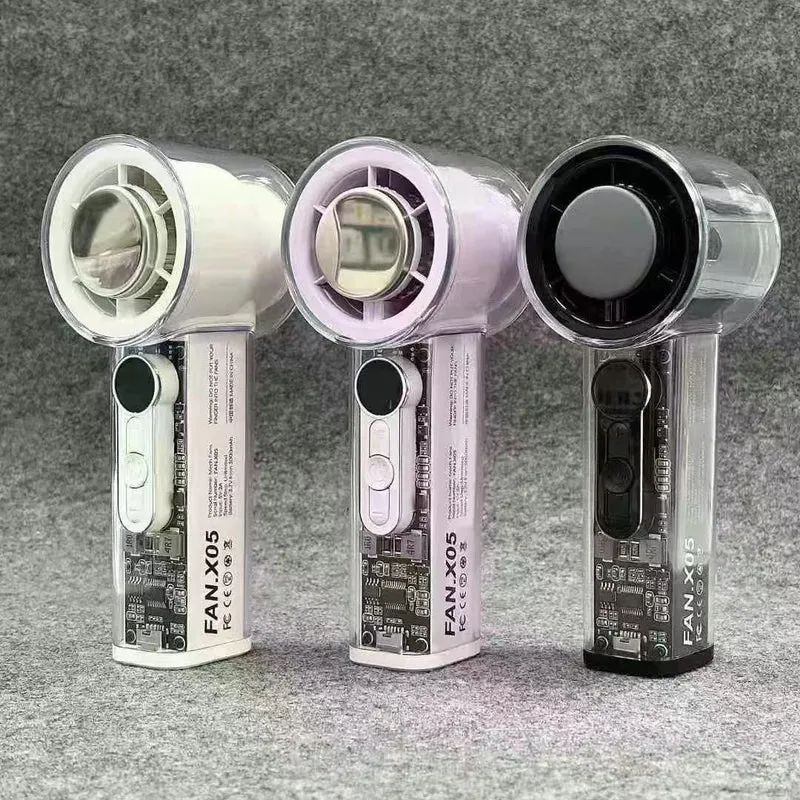 Kjøling transparent håndholdt bladeless høypresterende bærbar USB oppladbar vifte Luvikno