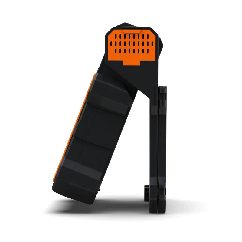 Kjøle bærbar solcelle campingvifte med USB-C power bank og integrert LED arbeidslys Luvikno