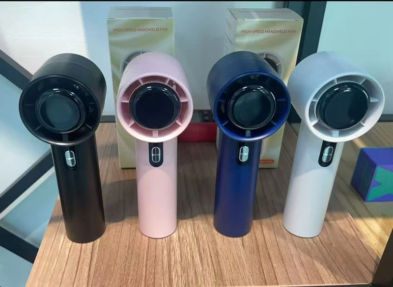 Kjøling Multi-Hastighet Stille Bærbar Oppladbar Håndholdt og Skrivebord Vifte med LED Batteri Display Luvikno