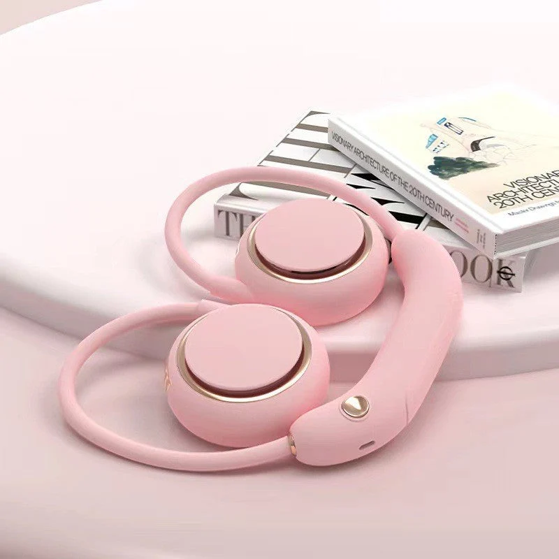 Kjøling handsfree oppladbar dual bjørneøre nakke vifte med justerbare hastigheter Luvikno