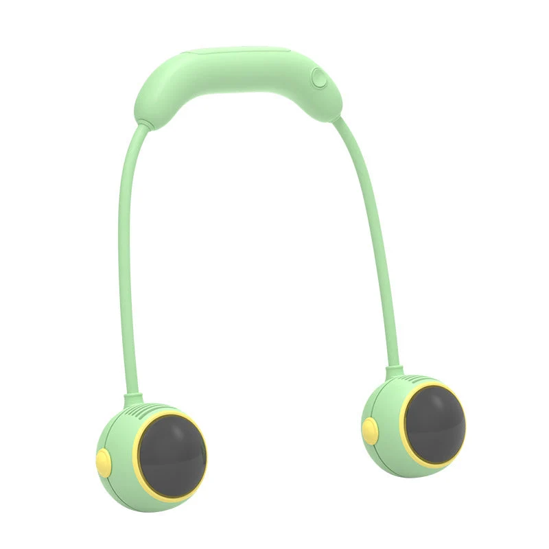 Kjøling handsfree oppladbar dual bjørneøre nakke vifte med justerbare hastigheter Luvikno