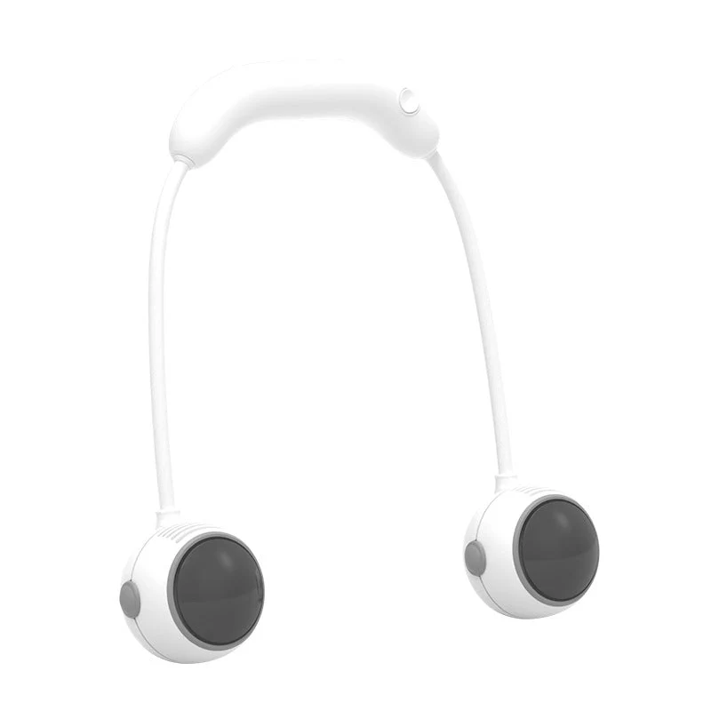 Kjøling handsfree oppladbar dual bjørneøre nakke vifte med justerbare hastigheter Luvikno
