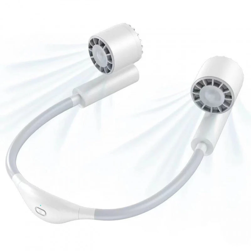 Kjøling hands-free dual-head bærbar nakkevifte med justerbar helling stille børsteløse motorer Luvikno