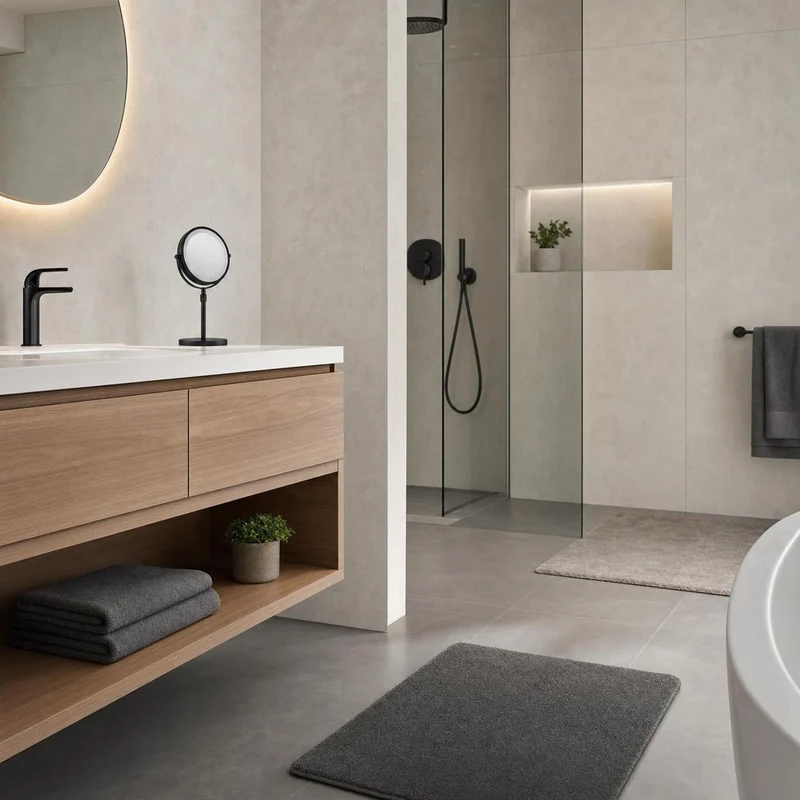 LED-Kosmetikspiegel LEVEL MIRROR Schwarz