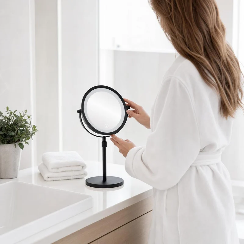LED-Kosmetikspiegel LEVEL MIRROR Schwarz