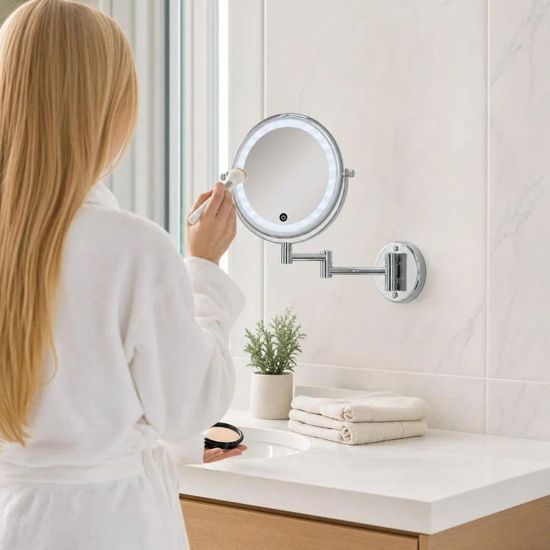 LED-Kosmetikspiegel LUMI MIRROR Silberfarben