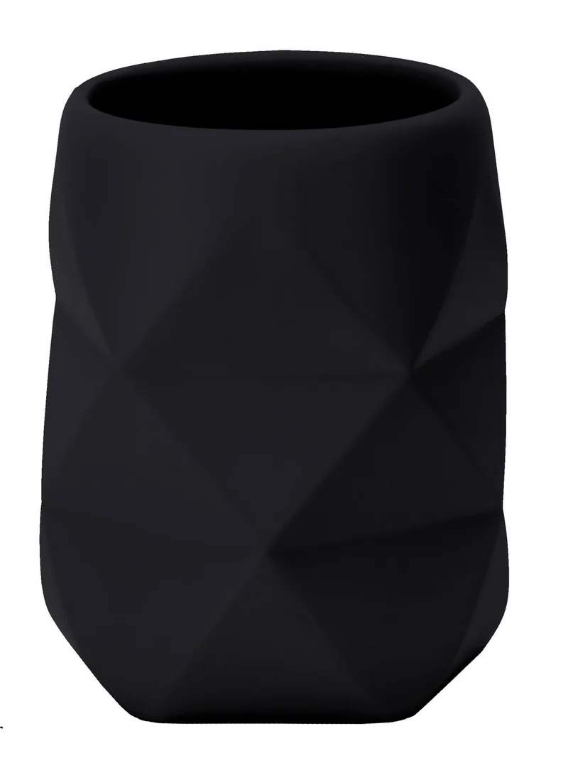 Zahnputzbecher CRACKLE Schwarz