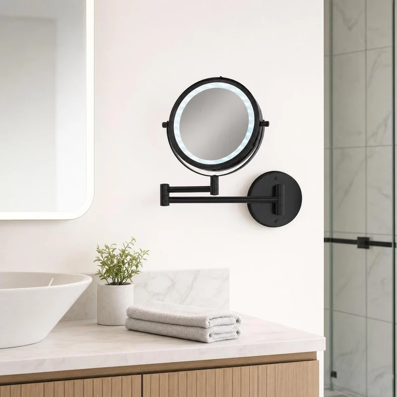 LED-Kosmetikspiegel BRILLIANT MIRROR Schwarz