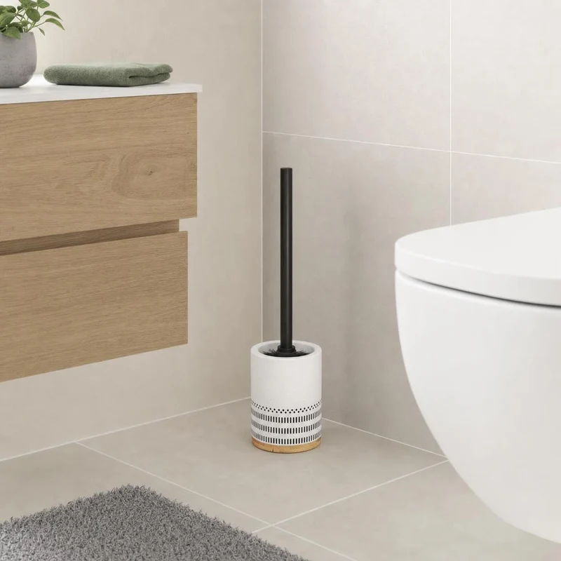 WC-Bürsten-Halter ALVA Schwarz-Weiß