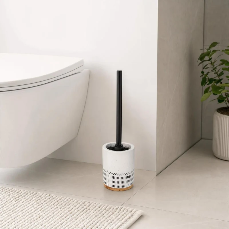 WC-Bürsten-Halter ALVA Schwarz-Weiß