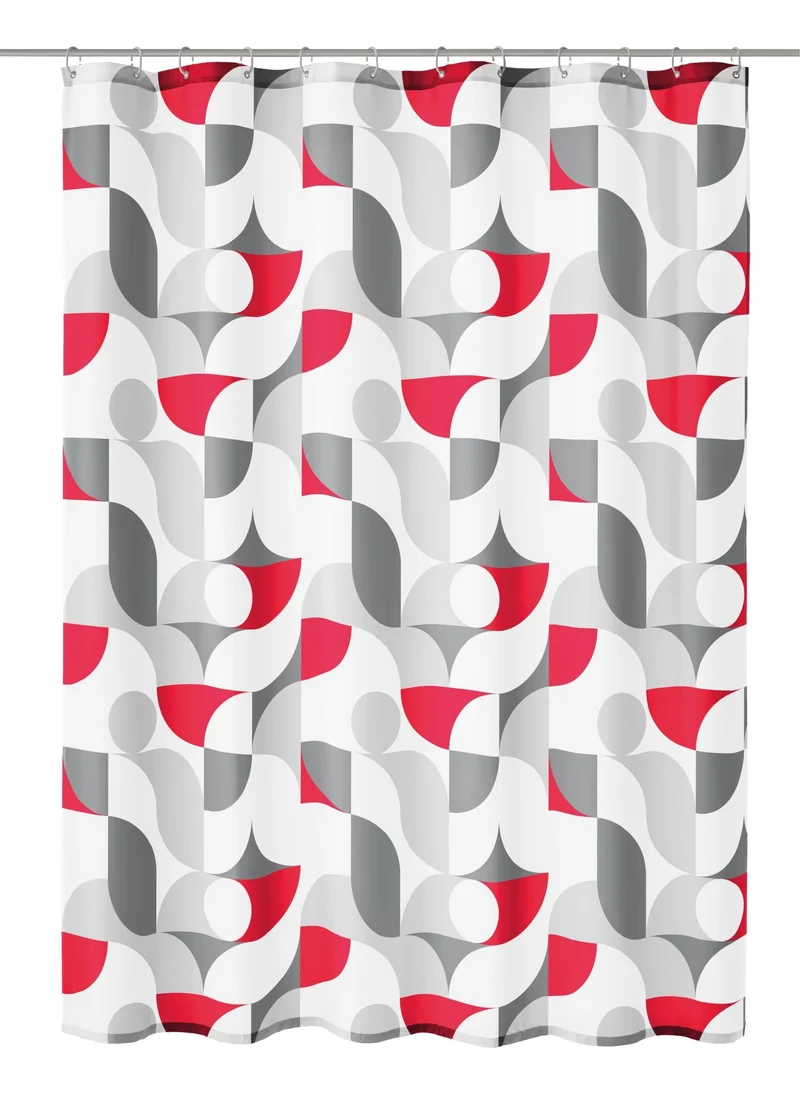 Duschvorhang Textil TESS Rubin 180 x 200 cm